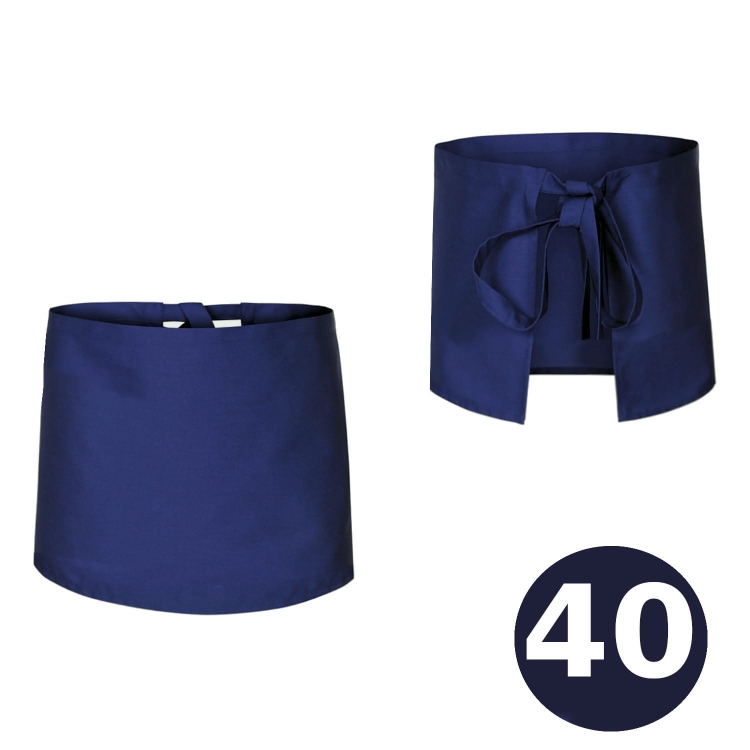 Długa zapaska kucharska granatowa 40cm