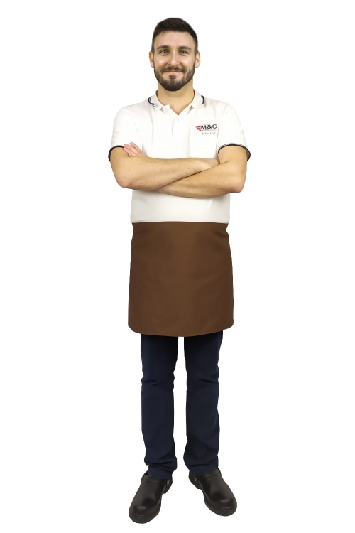 Brązowa zapaska kelnerska długości 40cm