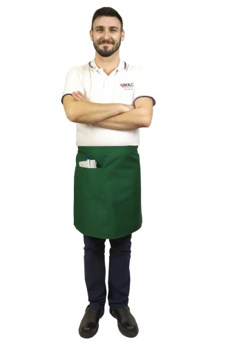 Zielona zapaska kucharska barmańska dł. 50cm