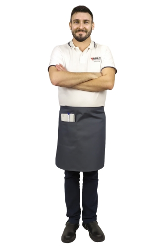 Szara zapaska kelnerska dł. 50cm