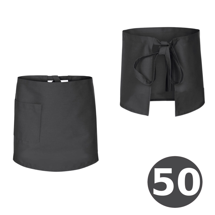 Długa zapaska barmańska szara 50cm