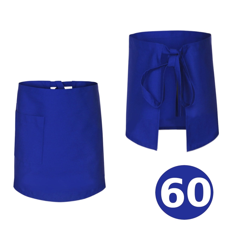 Długa zapaska barmańska chabrowa 60cm