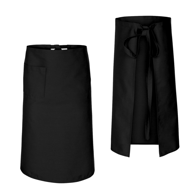 Zapaska kucharska czarna o długości 75 cm