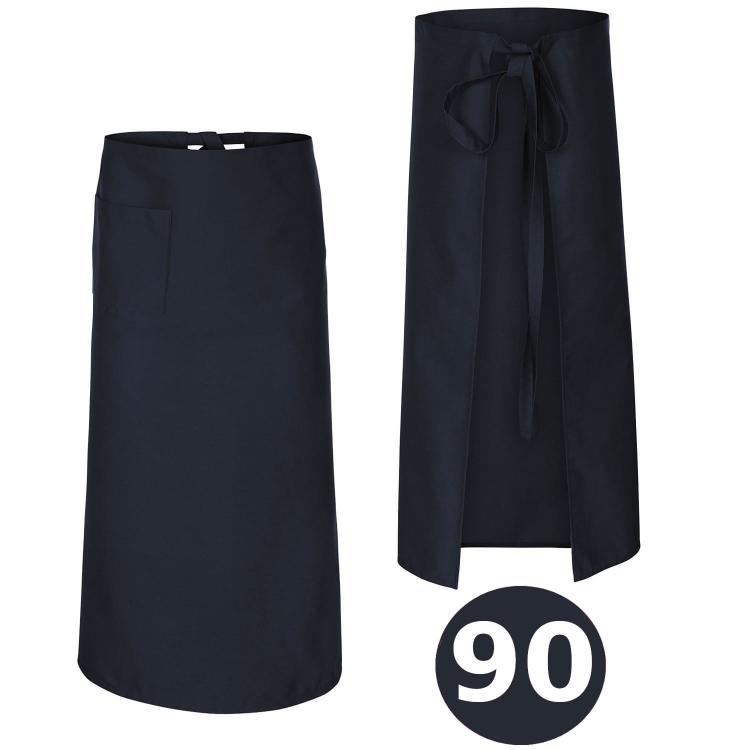Zapaska kucharska granatowa o długości 90 cm