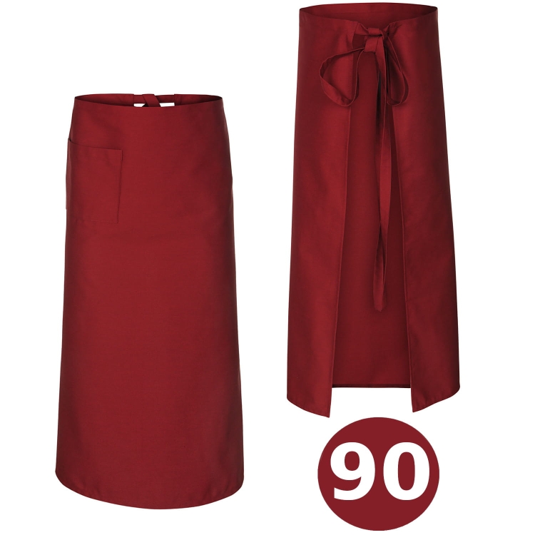 Zapaska kucharska bordowa dł. 90 cm