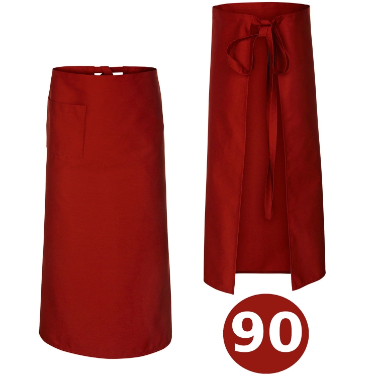 Zapaska kucharska czerwona o długości 90 cm