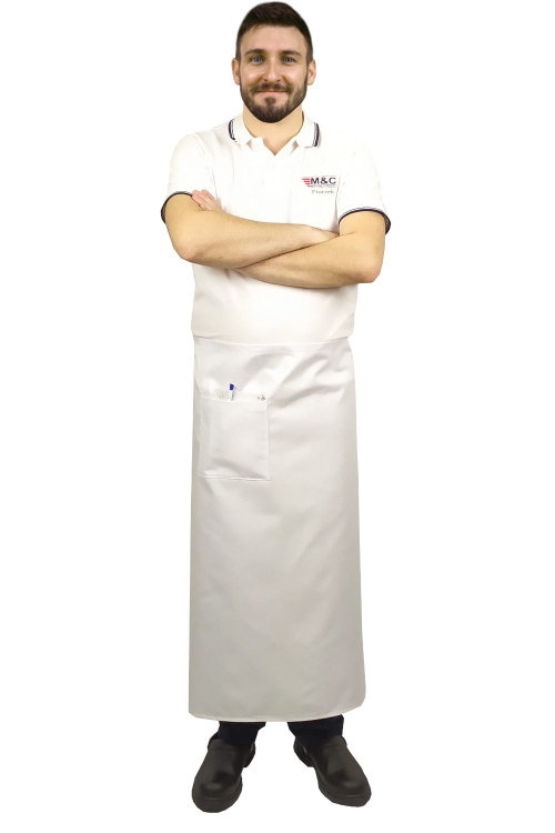 Biała zapaska kucharska dł. 90 cm