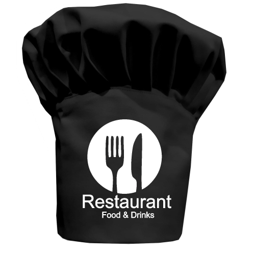 Czapka kucharska Restaurant Food&Drinks z Twoim napisem