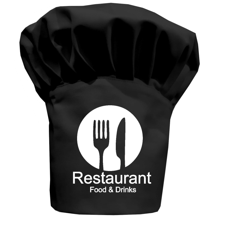 Czapka kucharska Restaurant Food&Drinks z Twoim napisem