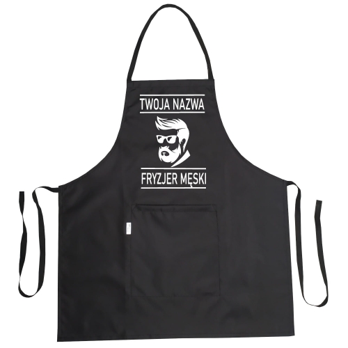 Wodoodporny fartuszek fryzjerski z grafiką 'Fryzjer męski'