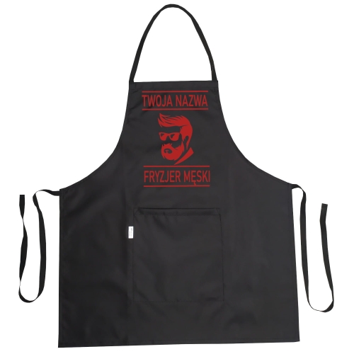 Fartuszek fryzjerski wodoodporny z grafiką 'Fryzjer męski'