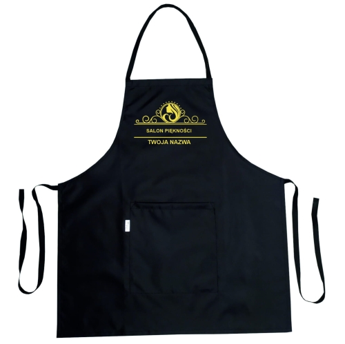 Wodoodporny fartuch fryzjerski z grafiką 'Salon piękności'