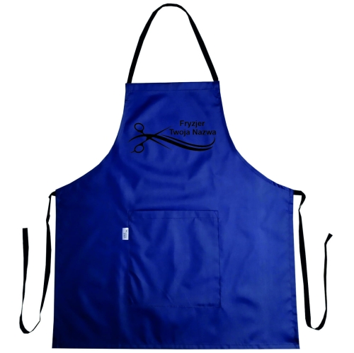 Wodoodporny fartuch fryzjerski z grafiką 'Złote nożyczki'