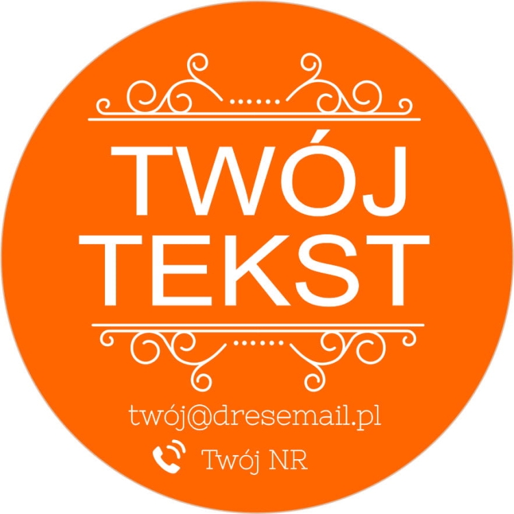 Wybrany tekst reklamowy na profilowanym fartuchu kuchennym