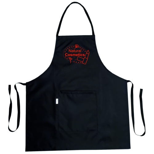 Wodoodporny fartuch kosmetyczny z grafiką 100% naturalnych kosmetyków
