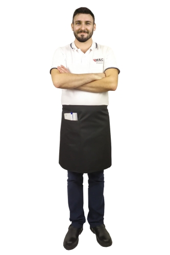 Czarna zapaska barmańska, długość 50 cm