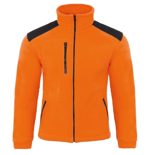 Bluza polarowa z czarnymi wstawkami w kolorze pomarańczowym
