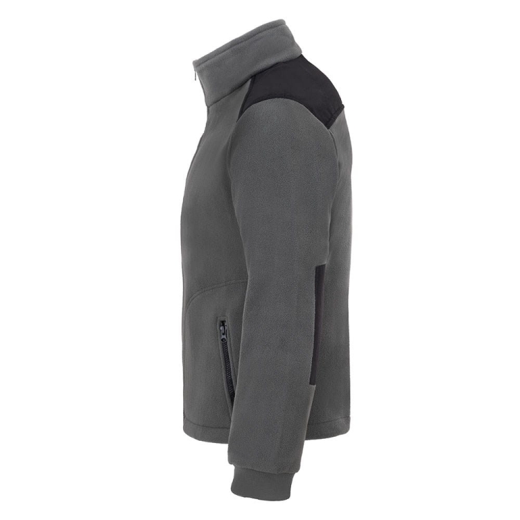 Bluza polarowa z czarnymi wstawkami w kolorze szarym