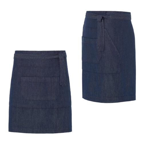 Zapaska barmańska 50cm w stylu jeansowym