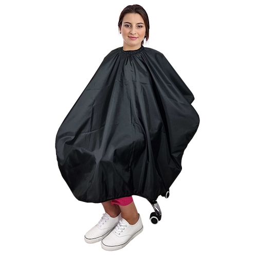 czarna peleryna fryzjerska długa wodoodporna