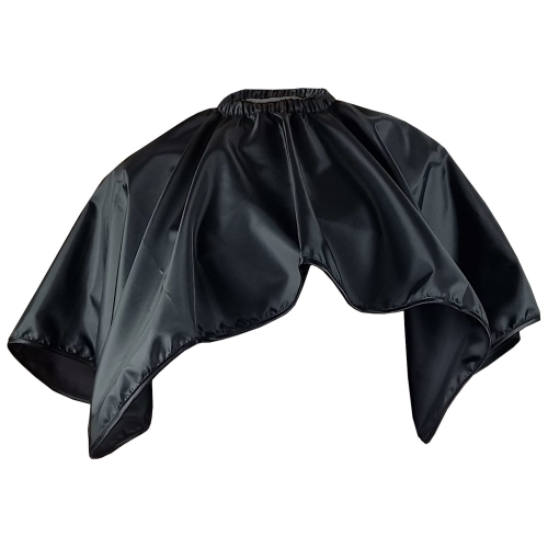 czarna peleryna fryzjerska krótka wodoodporna