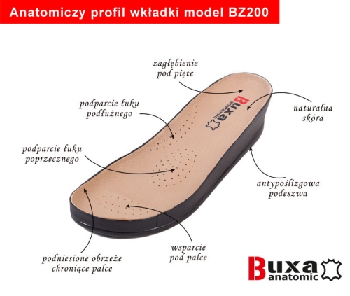 Szare klapki zdrowotne skórzane anatomiczne