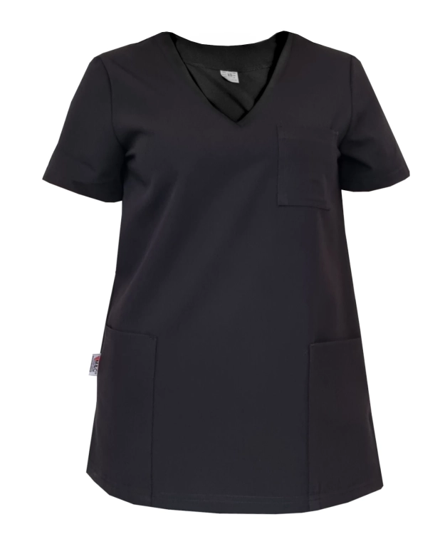 Casual Premium czarna bluza medyczna damska