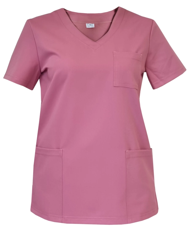 Casual premium bluza medyczna brudny róż