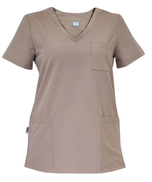 Beżowa bluza medyczna damska Casual Premium