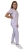 Wrzosowy komplet medyczny damski – scrubs CASUAL PREMIUM
