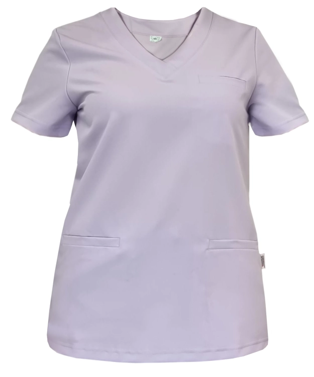 Damska bluza medyczna wrzosowa BASIC PREMIUM