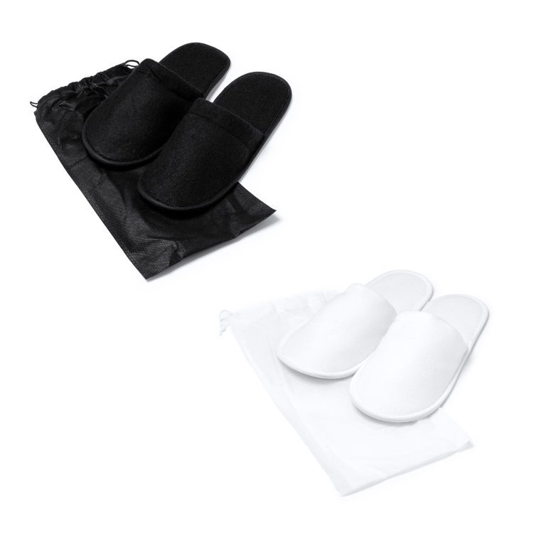 Białe kapcie premium kryte uniwersalne z pokrowcem