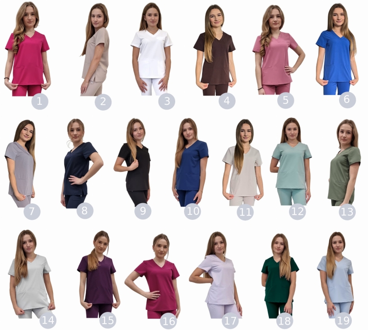 Medyczna bluza damska BASIC PREMIUM miętowa