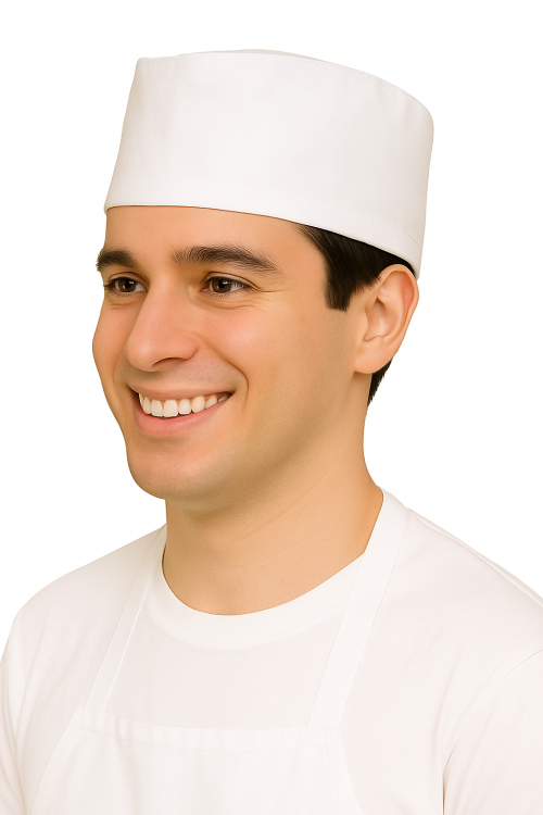 Czapka materiałowa biała 100% bawełna