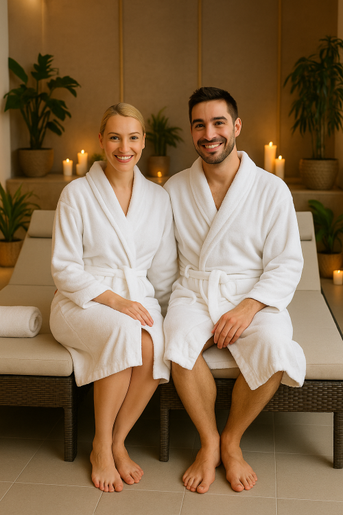 Wygodny szlafrok hotelowy prestige z bawełny
