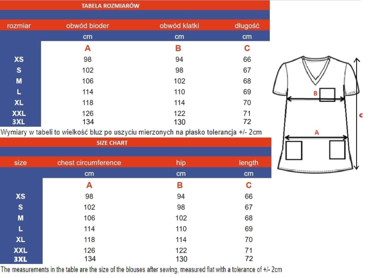 Bluza medyczna damska kolor szary Premium