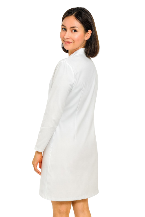 Lekarski fartuch medyczny damski z długim rękawem