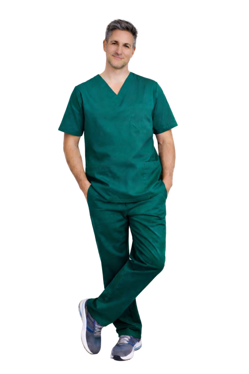 Męski komplet medyczny CLINIC w morskim kolorze