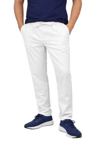 Męskie spodnie medyczne CLINIC II w kolorze białym