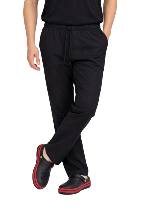 elastyczne spodnie kucharskie kolor czarny