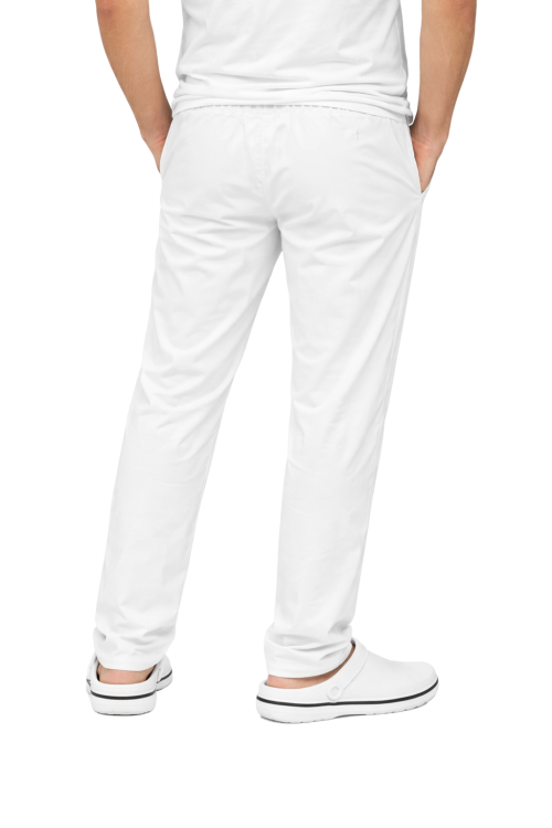 FIT męskie spodnie kucharskie białe