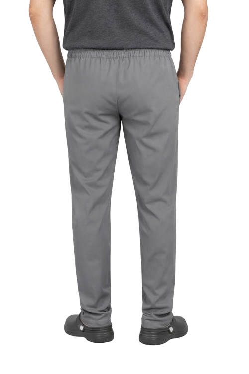 Kolor szary męskie spodnie kucharskie