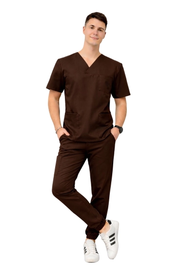 Men's Medical Stretch Set - Chocolate Scrubs