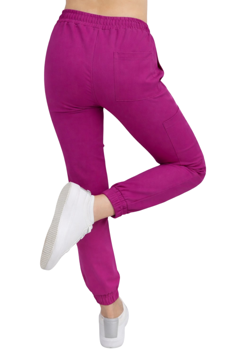 Casual Premium joggery medyczne w kolorze purpurowym