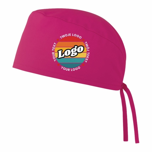 Czepek medyczny chirurgiczny z Twoim logo nadrukiem kreator online lewy bok.jpg