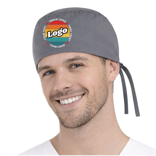 Czepek medyczny chirurgiczny szary z Twoim logo nadrukiem kreator online.jpg