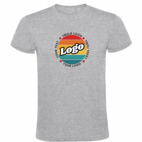 T-shirt koszulka szara personalizowana Twój własny nadruk logo kreator online przód.jpg