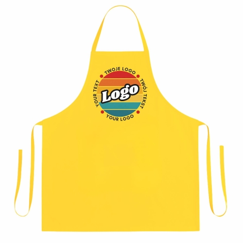 Fartuszek kuchenny żółty z twoim własnym nadrukiem logo kreator online.jpg