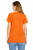 T-shirt damski krótki rękaw 100% bawełna kolor pomarańczowy widok z tyłu.png