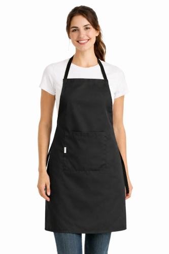 Fartuszek fryzjerski wiązany z tyłu czarny.png